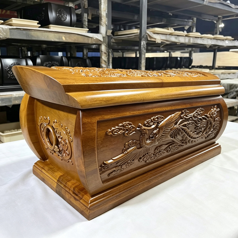 High-End Nanmu Dragon and Phoenix Coffin, Solid Wood Carving, Funeral Coffin, Rural Burial Coffin, Burial Urn High-End Nanmu Dragon and Phoenix Coffin, Solid Wood Carving, Funeral Coffin, Rural Burial Coffin, Burial Urn
