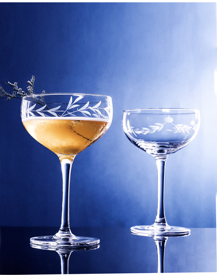 Day Style Lettering Professional Cocktails Cup Retro Champagne Cup Martenney Cup Bar Wine Glasses