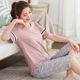 chị Fat Pyjama womens mỏng đất phụ nữ phù hợp với mùa hè thoải mái ngày nóng tay áo ngắn mỡ xu hướng mm kích thước lớn 200 pounds.