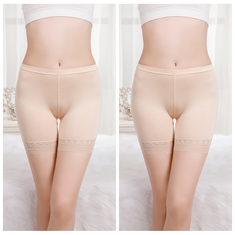 Womens quần an toàn để ngăn chặn ánh sáng womens quần short mùa hè ren nhà vải kích thước lớn lăm điểm nhấn phẳng lót đáy.