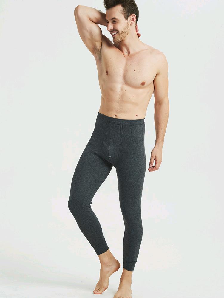 2019 Mens và Womens Thoải mái cao eo Thêm Slim thu quần eo Tight tinh khiết màu quần cotton-line.