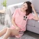 Fresh 2019 Womens Summer Set New Walk Dorm hồng mỏng Ngủ Nghỉ ngơi Ingenal Pajama ngắn tay áo.