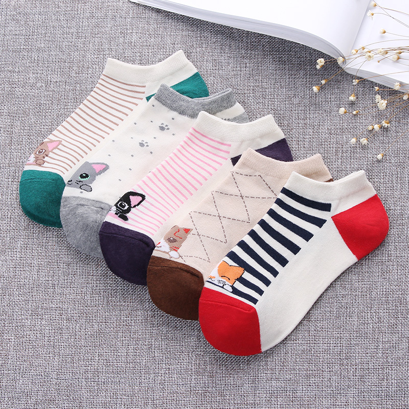 . Socks nữ ins thủy triều mùa hè trăm trúng vớ Nhật ròng đỏ rung giọng học sinh trung học bông mùa hè cạn miệng Han.