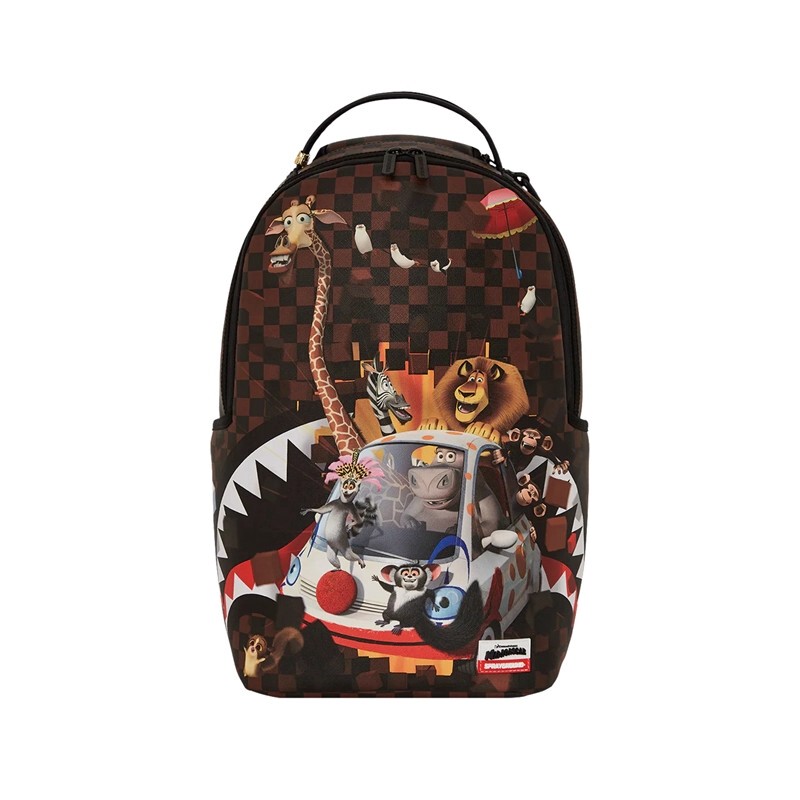 Sprayground Shark Mouth Animal Collection Checkerboard Backpack Trendy Brand School Bag W1135768 Sprayground Shark Mouth Animal Collection Checkerboard Backpack Trendy Brand School Bag W1135768