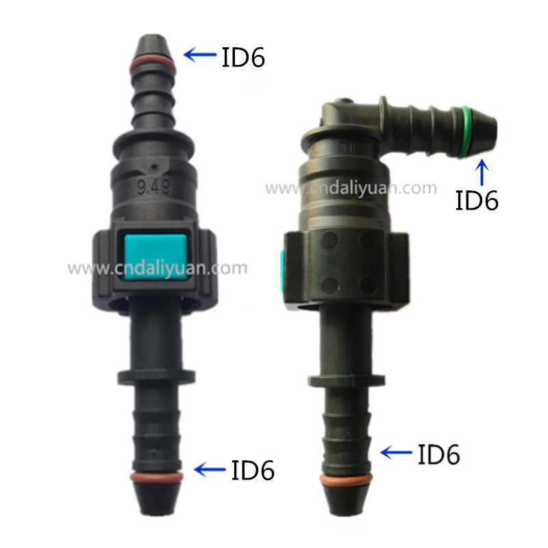 9,49-ID6 nam và nữ hỗ trợ khớp nối ống nhiên liệu ô tô khớp nữ lọc bộ lọc giao diện kẹp - Sửa đổi ô tô bộ chổi rửa xe ô tô