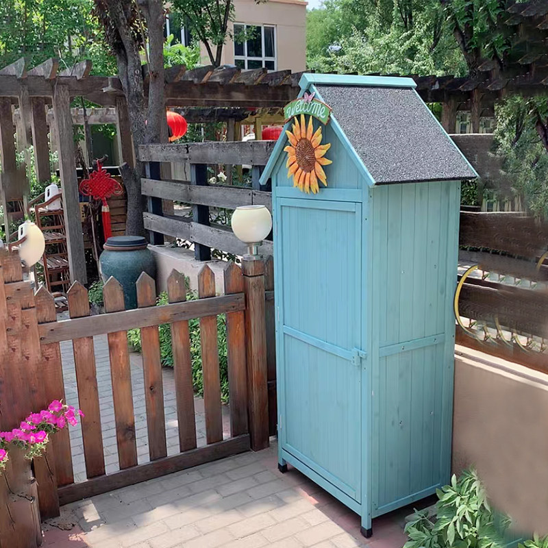 Outdoor tools storage cabinet rainproof sunscreen garden sunscreen garden sunscreen cabinet courtyard sub-storage cabinet outdoor yangtai storage cabinet