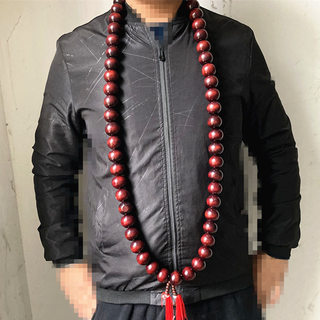54 large mahogany beads rosary film and television props