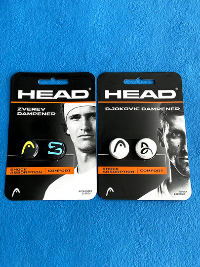 HEAD-amortiguador para raqueta de tenis, logotipo de Djokovic Jr., cabeza de pez, logotipo de águila, tira amortiguadora de silicona