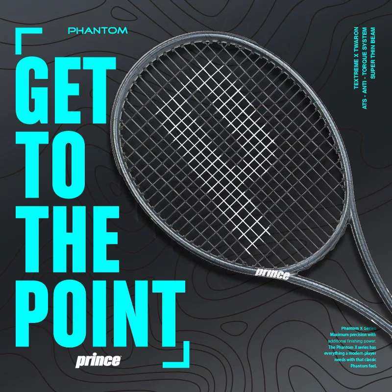 Prince phantom tennis racket 93P professional cushioning TeXtreme 2.5 full carbon X racket