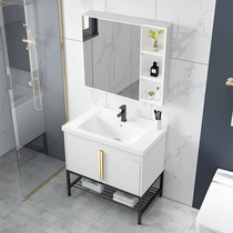 304 stainless steel bathroom cabinet modern simple bathroom wash basin bathroom home wash table cabinet combination