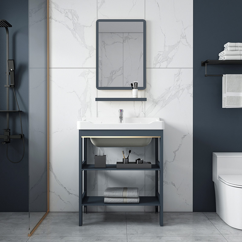 Bathroom cabinet combination basin washbasin floor-to-ceiling ceramic washbasin integrated basin small apartment balcony wash