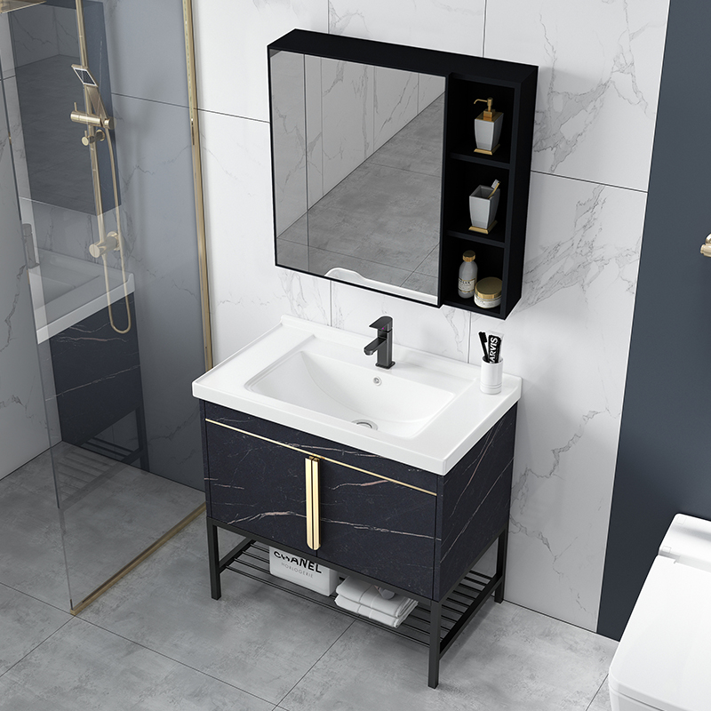 304 stainless steel home bath cabinet hanging wall style small family washbasin cabinet combined washbasin washing table basin cabinet