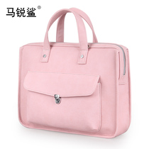 Horse-sharp shark good-looking computer bag women apply 14 inch art Apple macbook13 3 Xiaomi Huawei Lenovo Japan-ROK notebook bag Single shoulder inclined satchel waterproof handbag