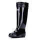 Pull-back rain boots, men's water shoes, waterproof plus velvet rain boots, mid-high water boots, non-slip rubber shoes, men's fishing overshoes