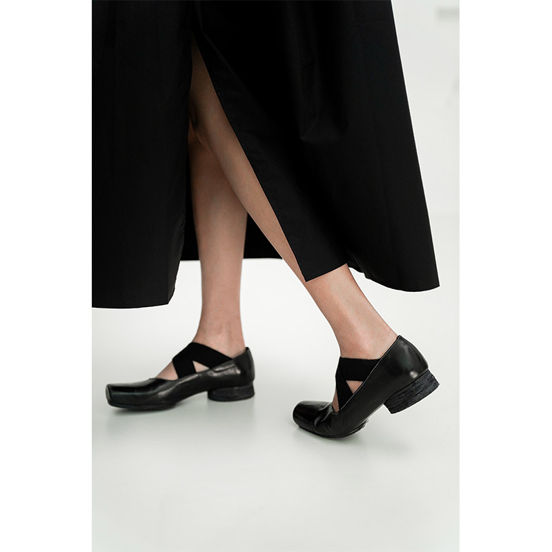 GS Du home wash horse skin for old ballet single shoes girl 2022 new square handmade leather shoes