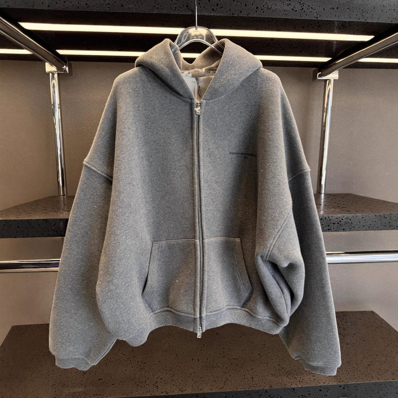 Coy High Quality ~26Ss Celebrity-Inspired Rhinestone Fleece-Lined Zip-Up Hoodie Jacket, Unisex