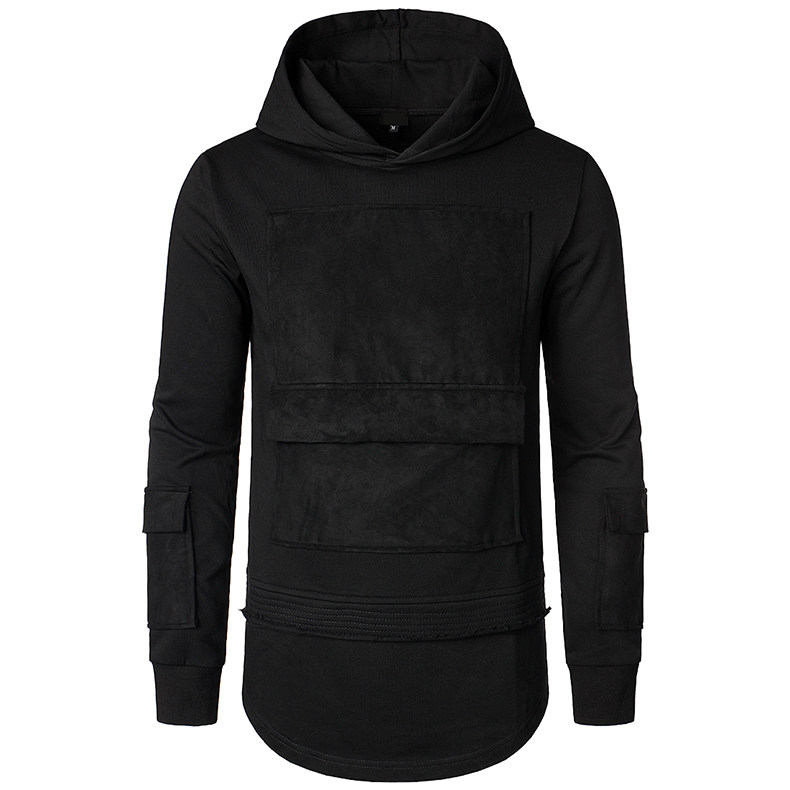 Heren hoodie oversized kapstrui in dark style voor heren_voghion.com