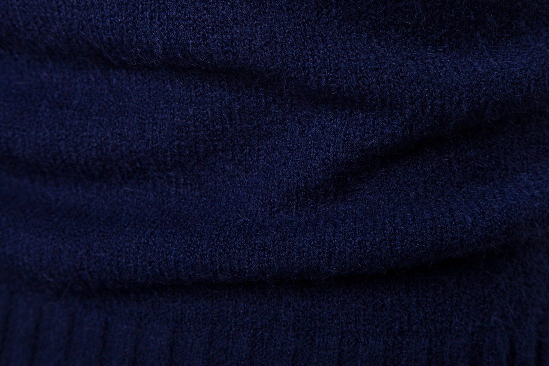 Herre striktrøje med høj hals strik til efterår og vinter_voghion.com