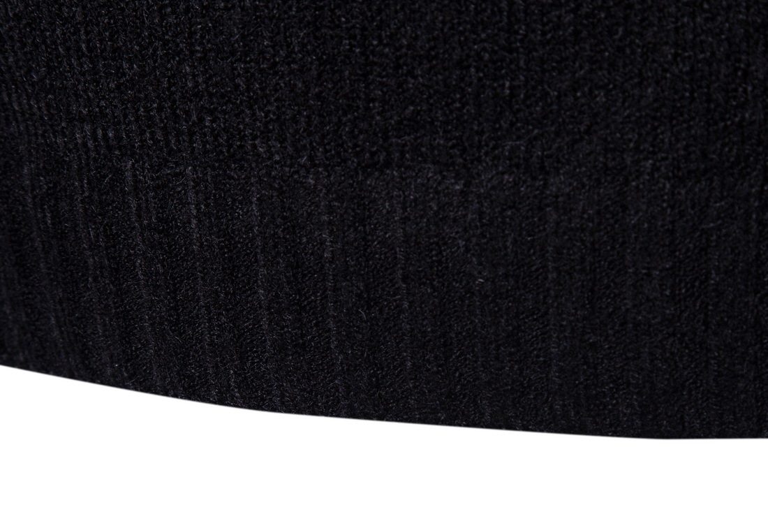 Herre striktrøje med høj hals strik til efterår og vinter_voghion.com