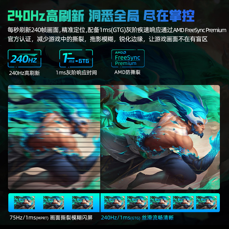 Монитор AOC G2590 ЖК 24.5 дюйма 240 Гц, поворотный