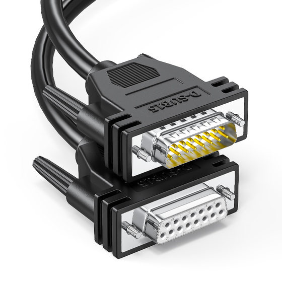 산업용 등급 DB15 연결 케이블 수-수-암-암 15핀 데이터 케이블 2줄의 15핀 직렬 포트 병렬 케이블