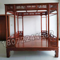 Carved big bed Chinese solid wood bed ancient bed court bed thousand work step bed Ming and Qing frame bed stepping bed