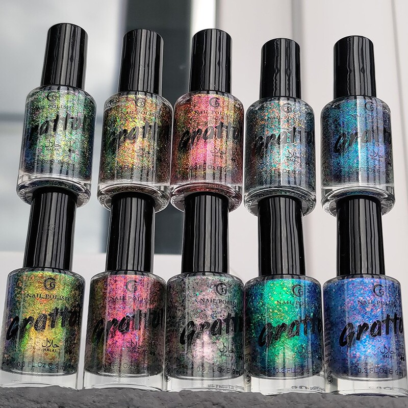 Russian Grattol Nail Polish Reptiles Series Mica Polarized No-Bake Long-Lasting Russian Grattol Nail Polish Reptiles Series Mica Polarized No-Bake Long-Lasting
