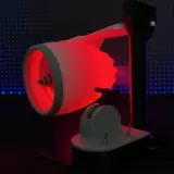 Настольный турбовентинг, оснащенный увлажняющим спреем красный светло -голубой светлый хвостовой пламя стиль двигателя, творческий вентилятор Jetfan