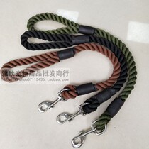 Medium and large dog nylon dog leash rope drawstring golden hair German herd dog rope big dog traction dog belt walking dog rope