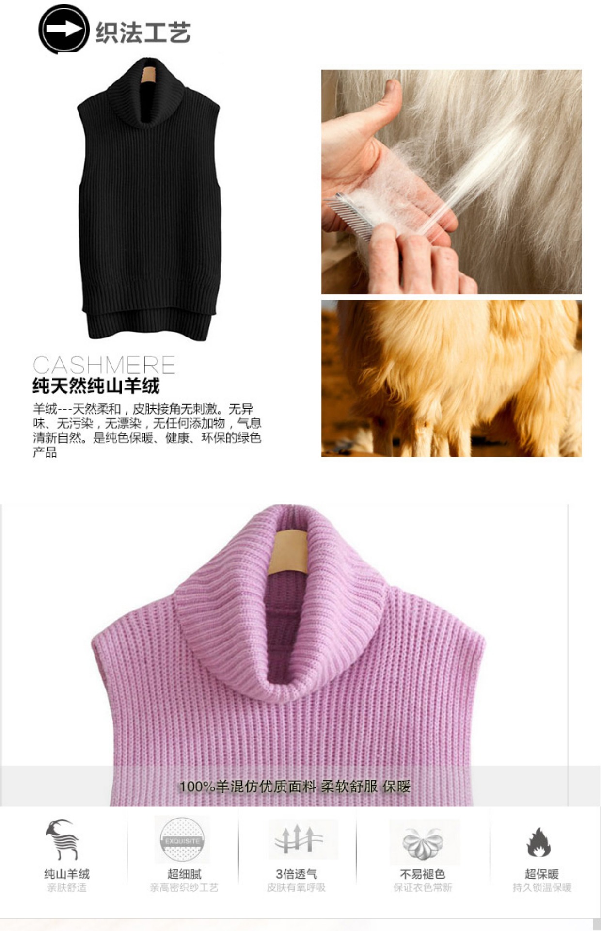Châu Âu và Hoa Kỳ mùa thu và mùa đông mới áo len cao cổ áo vest nữ không tay áo len trùm đầu vest kích thước lớn vest lỏng lẻo ngã ba quần áo nữ mùa hè đẹp