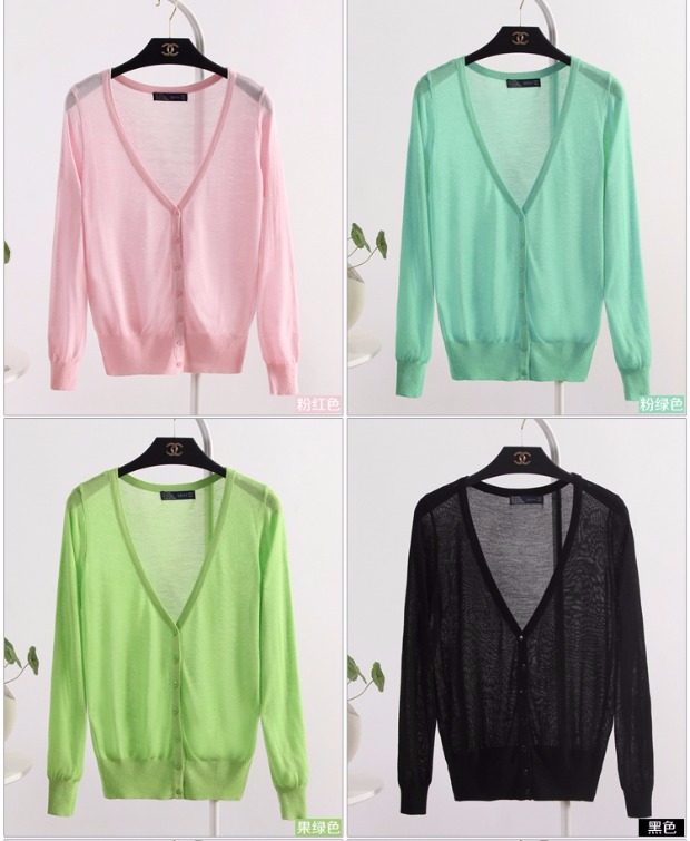 Mùa hè hoang dã áo len nữ cardigan kích thước lớn bên ngoài áo điều hòa không khí siêu mỏng quần áo chống nắng áo choàng ngắn áo len cardigan