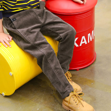 男童裤子秋装童装儿童灯芯绒裤长裤休闲裤宽松