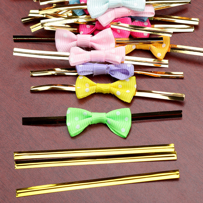 Bow tie silk bread bag tie rope baking bakery pastry tie lollipop seal tie rope