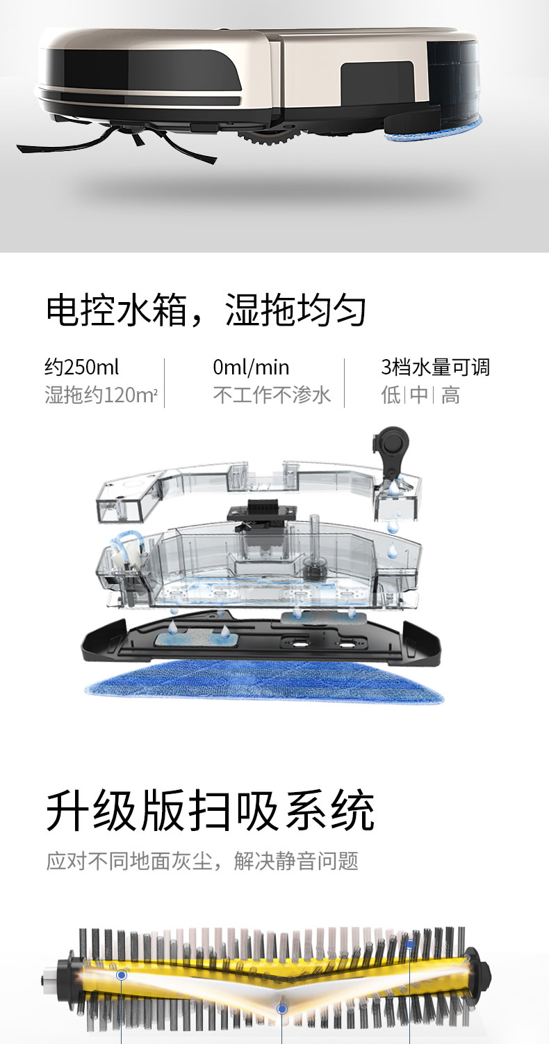 Rover 眸 VR Vision Sweeping Robot Quét và kéo Máy tự động Máy lau nhà tự động robot hút bụi xiaomi gen 3