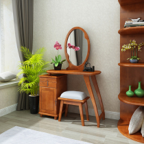 Chinese solid wood dresser containing cabinet integrated with makeup stool small family type minimalist modern home bedroom Makeup Table