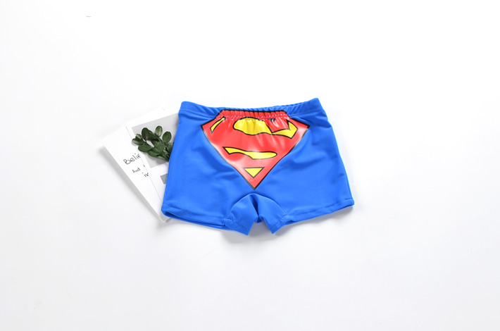 Trai đồ bơi phù hợp với bánh mì Superman trẻ em ins bé bơi trunks bé bơi mũ 1-2-3-6 năm tuổi trẻ đồ bơi