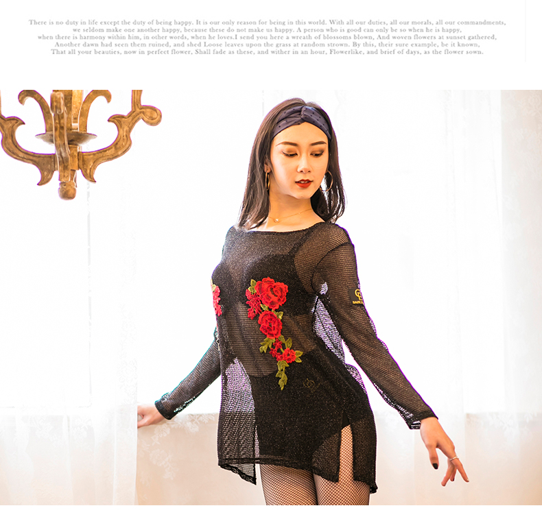 Dancebaby Quần áo khiêu vũ Latin Quần áo tập nhảy Latin Quần áo nữ khiêu vũ Quần áo biểu diễn múa Latin Quần áo DA967 - Khiêu vũ / Thể dục nhịp điệu / Thể dục dụng cụ giày khiêu vũ ngoại nhập