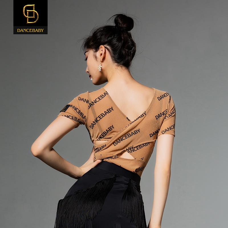 Dancebaby one two three Latin dance costume practice clothes women's upper clothes 2021 new fall/winter long sleeves YS49
