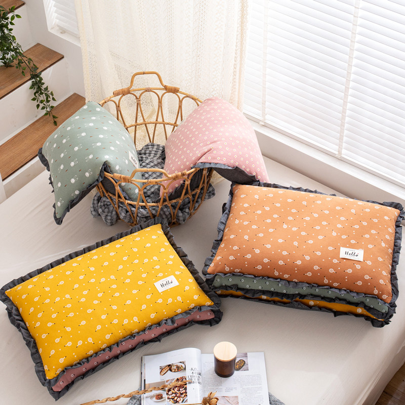 Buckwheat pillow pillow core adult single cervical spine protection sleep student cotton pillow pair fitted home with pillowcase