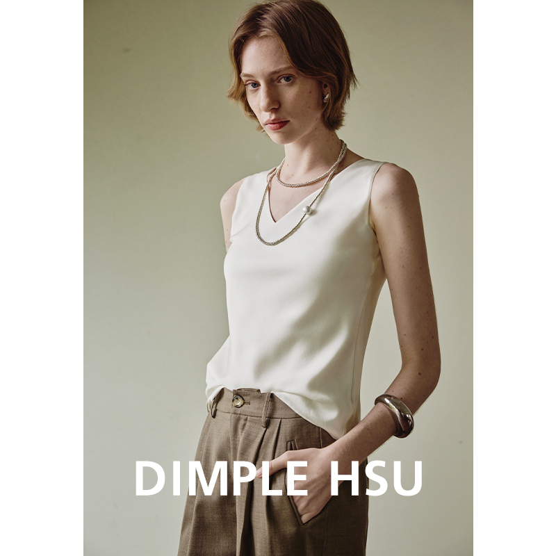 Amazing! Reversible Design! Commuting-Ready Capsule Style High-Density Stretch Silk Tank R34942 Now Available