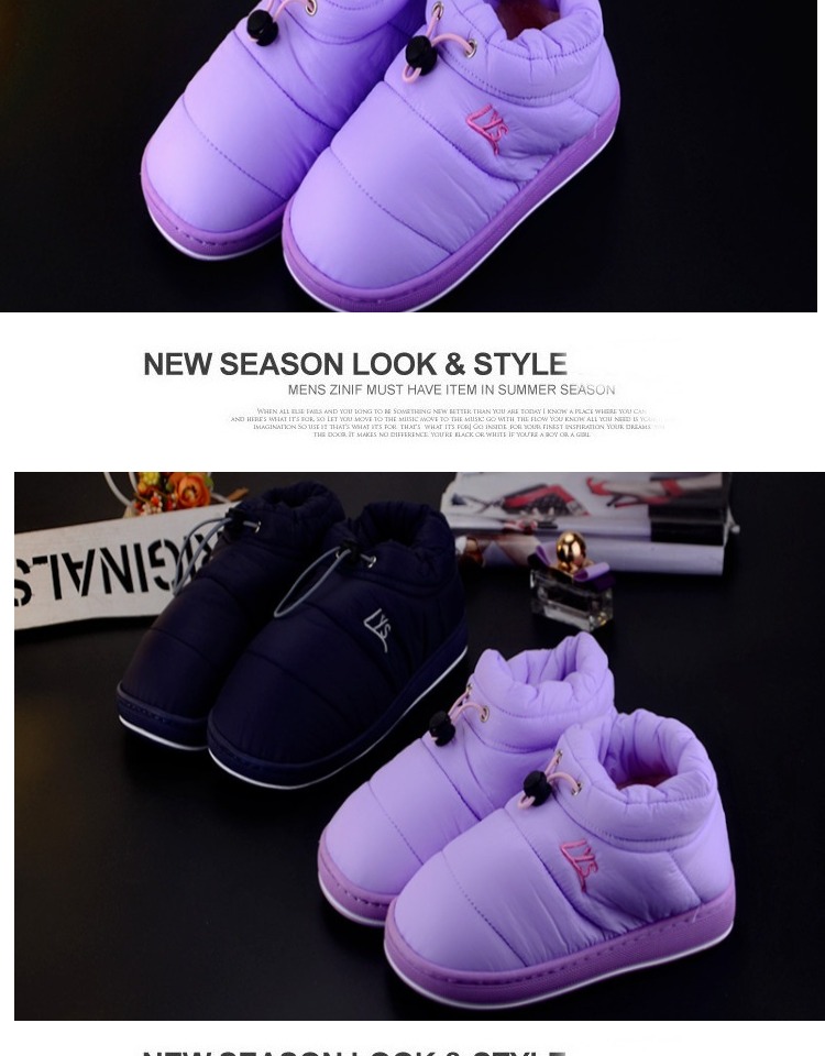 Đôi dép cotton nữ 2018 mới xuống túi vải mềm chống trơn trượt với giày bánh mì trong nhà và ngoài trời mùa thu đông dép gucci nữ đẹp