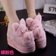 Dép cotton mùa đông mới bao gồm tất cả với nữ trong nhà hoạt hình dày đáy nhà ấm áp giày chống trượt cotton lông tháng giầy