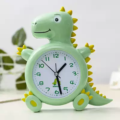 Children's cute cartoon personality dinosaur boy alarm clock student home loud clock creative children's alarm clock table