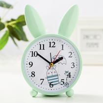 Cartoon children's personality alarm clock rabbit cute bedroom creative bedside mute children's home simple clock