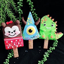 1 Popsicle ice cream clay board ultra-light clay thousand search creative handmade white embryo DIY material package accessories finished products