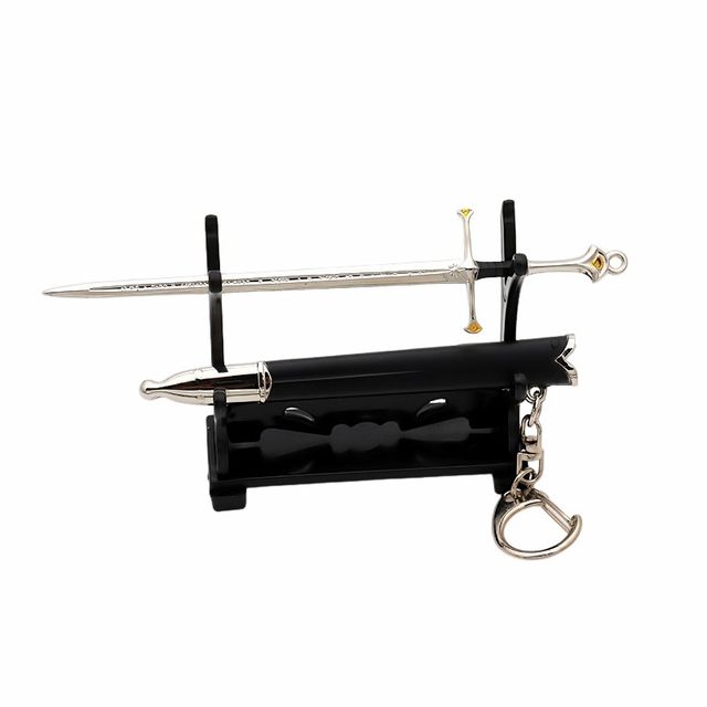 ໃໝ່ Mini Lord of the Rings Nasir Holy Sword Han Ancient Han Sword Embroidered Spring Knife Weapon Model Toy Boys Pendant Keychain