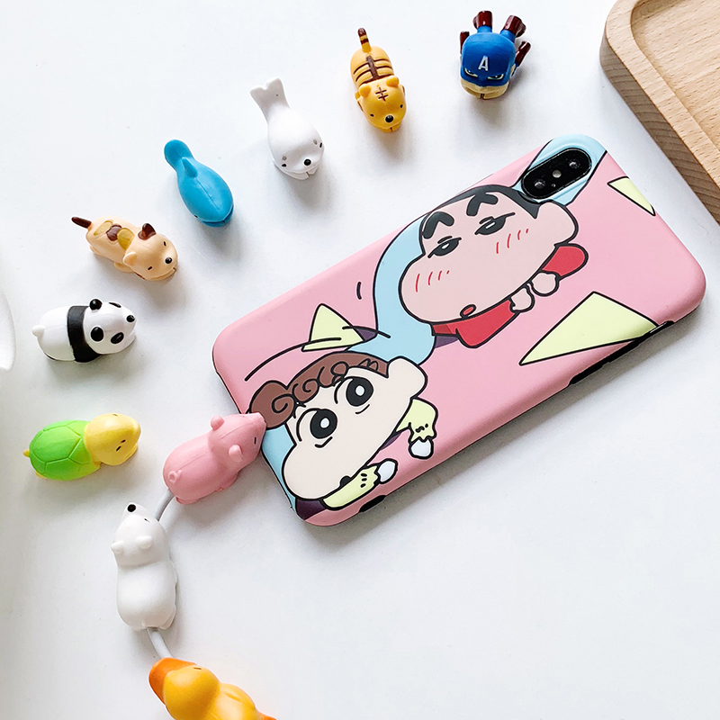 Apple data cable protective sleeve female animal wire bite device cartoon cute iphone bite suitable for Android Huawei oppo creative universal vivo millet anti-break charging cable protection head