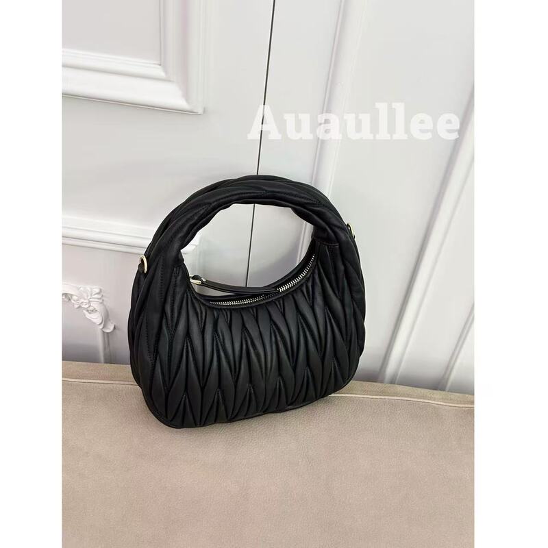 Auaullee Sweetheart Girl~ Quality Upgraded Pleated Sheepskin Lady's Handbag Crossbody Underarm Hobo Bag for Women Auaullee Sweetheart Girl~ Quality Upgraded Pleated Sheepskin Lady's Handbag Crossbody Underarm Hobo Bag for Women