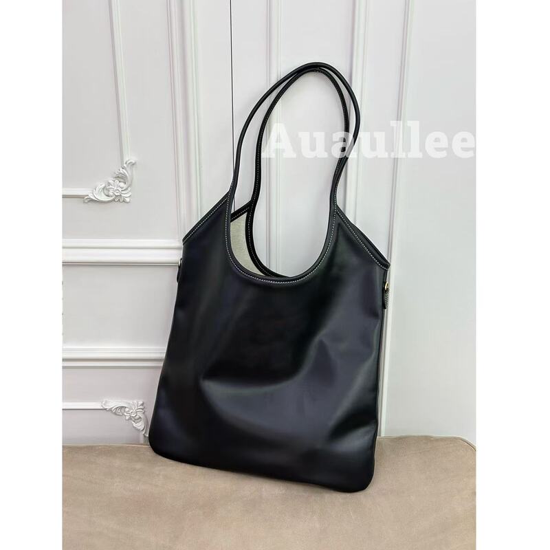 Auaullee Fell in Love at First Sight, a Lazy and Relaxed Tote Bag Made of Calfskin with Large Capacity for Commuting and Shopping for Women