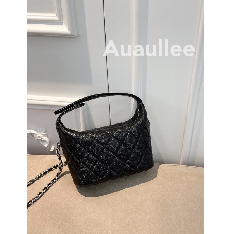 Auaullee Is so Beautiful It Makes Your Heart Melt~ 25C Lunch Box Bag with Caviar-Patterned Cowhide Quilted Chain Hobo Underarm Bag Auaullee Is so Beautiful It Makes Your Heart Melt~ 25C Lunch Box Bag with Caviar-Patterned Cowhide Quilted Chain Hobo Underarm Bag